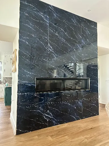 Marble fireplace installation in Northport 